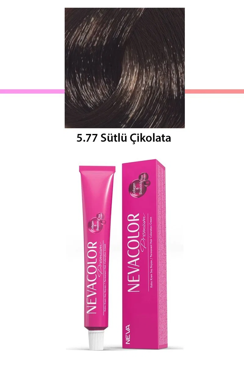 Premium 5. 77 Sütlü Çikolata - Kalıcı Krem Saç Boyası 50 g Tüp
