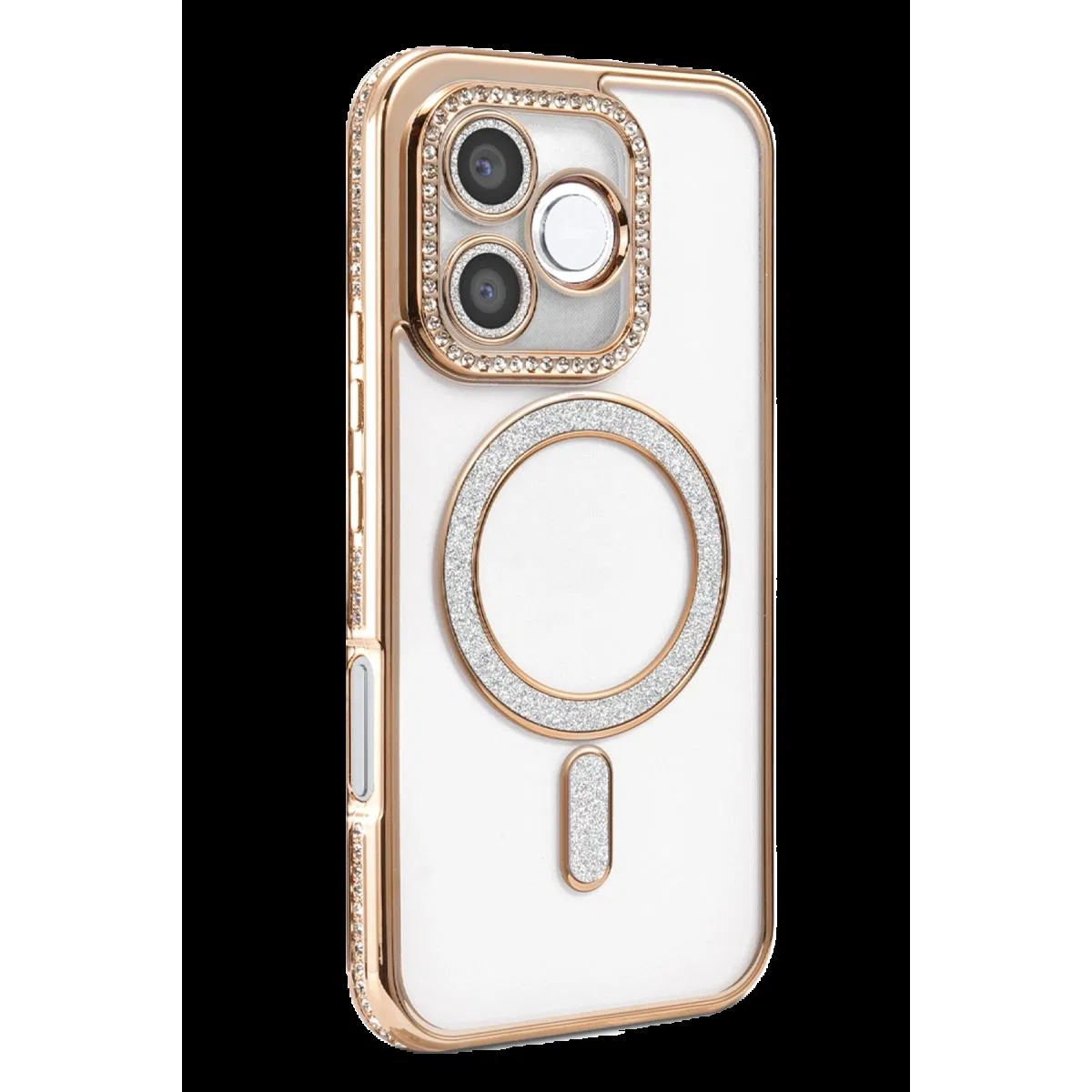Huawei Honor 600 Lite Joke Simli Magneticsafe Kılıf - Gold görsel 2