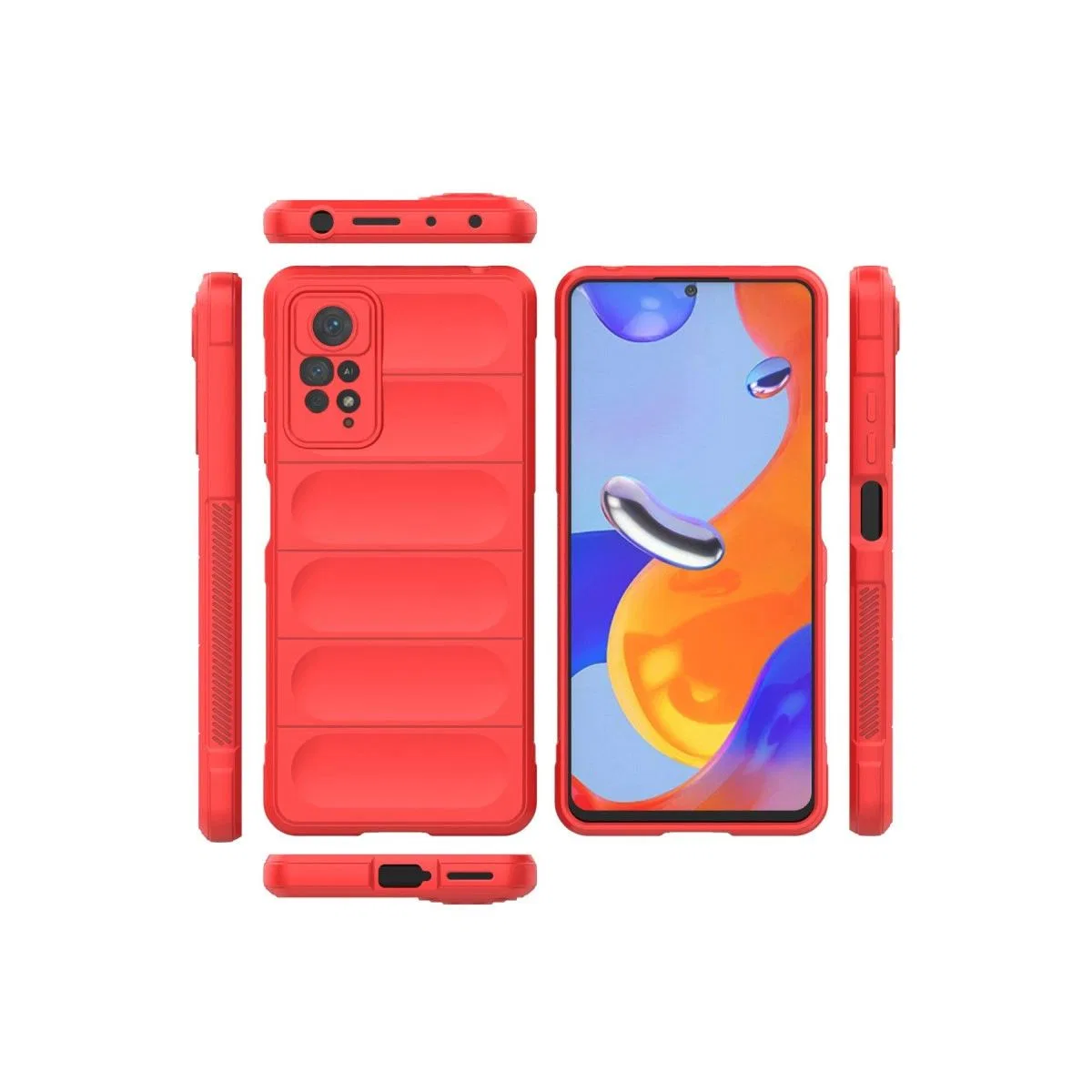 Xiaomi Redmi Note 11 Pro Kılıf Optimum Silikon - Kırmızı görsel 3
