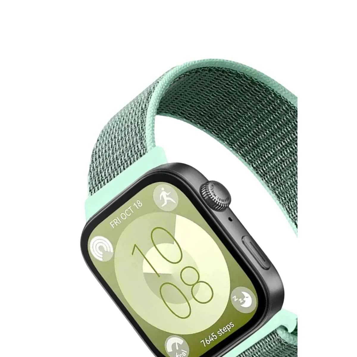 Huawei Fit 4 Hasırlı Cırtcırtlı Kordon (saat Değildir) - Turkuaz görsel 2