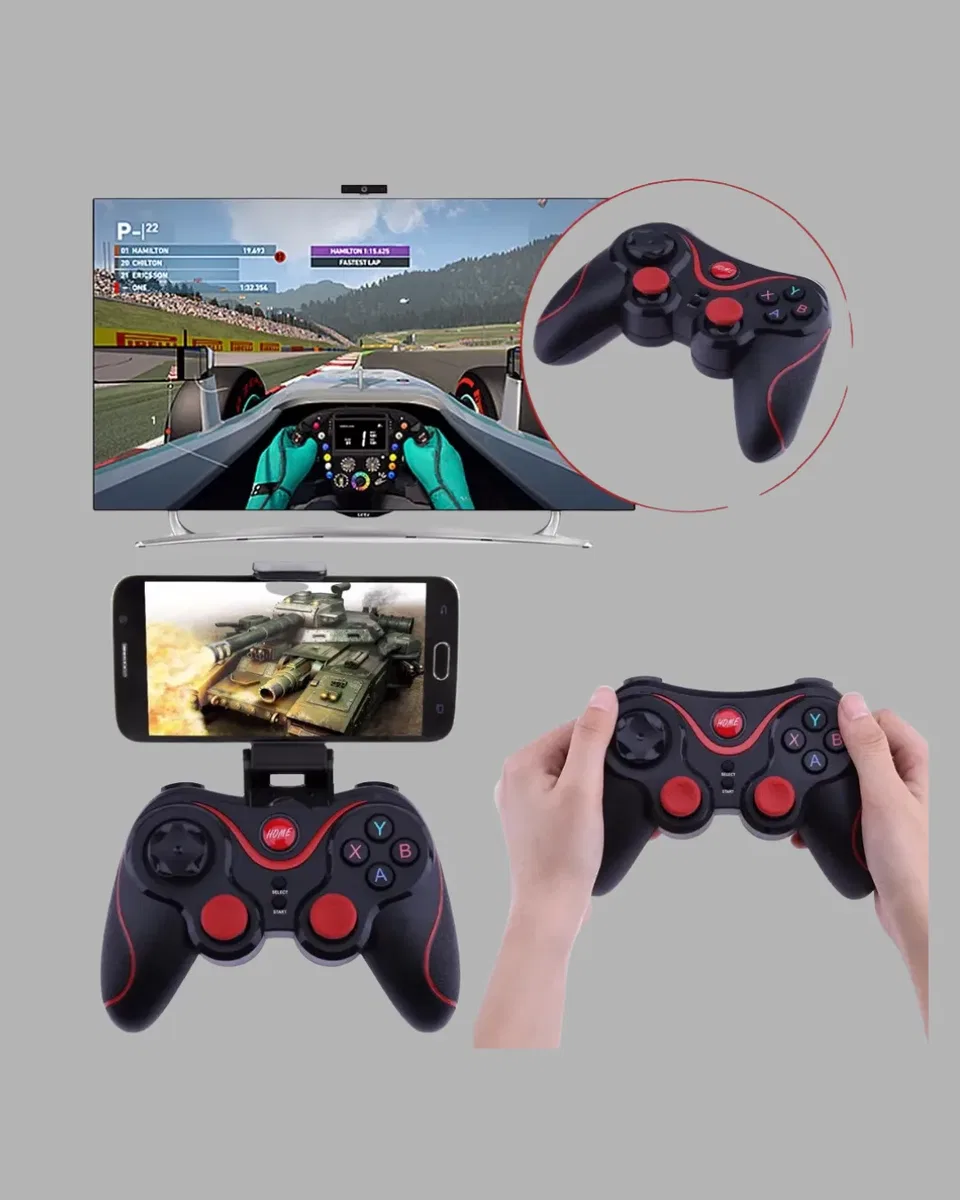 Bluetooth Gamepad Kablosuz Oyun Kumandası Tek Cihaz Destekli görsel 4