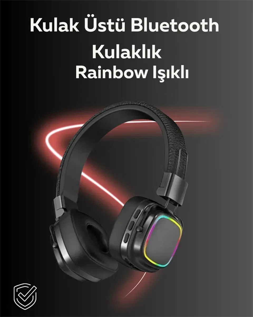 RGB Işıklı Katlanabilir Bluetooth 5. 3 Kulak Üstü Kulaklık görsel 2