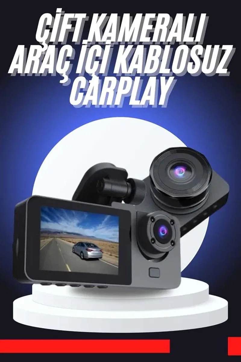 CarPlay Fotoğraf ve Video Kaydedici Araç İçi Kamera Ekranlı görsel 2