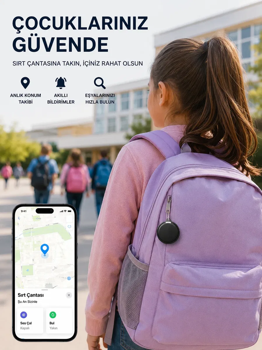 İOS ve Android Destekli AirTag Konum Takip ve Eşya Bulucu