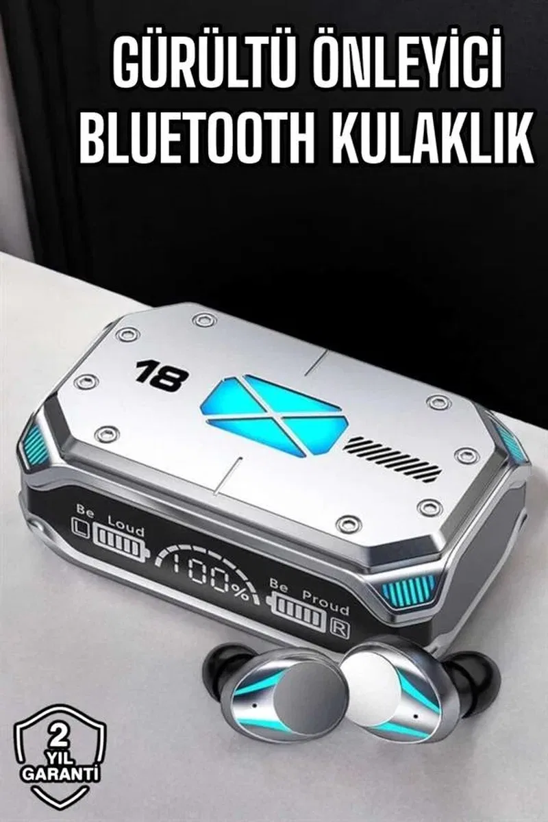 Kablosuz Powerbankli Oyuncu Kulaklığı Gürültü Önleyici görsel 2