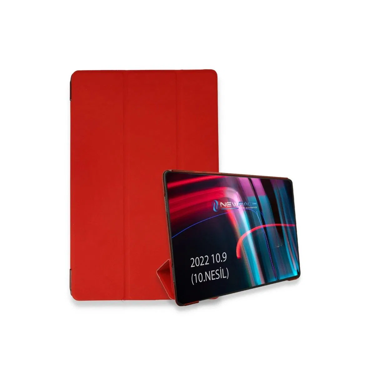 Apple İpad 2022 10. 9 (10. nesil) Kılıf Tablet Smart Kılıf - Kırmızı