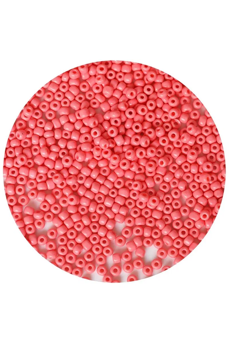 Pembe Renk 4 mm Yaklaşık 220 adet/20 gram Cam Boncuk Oya Yazma Bileklik ve Kolye görsel 3