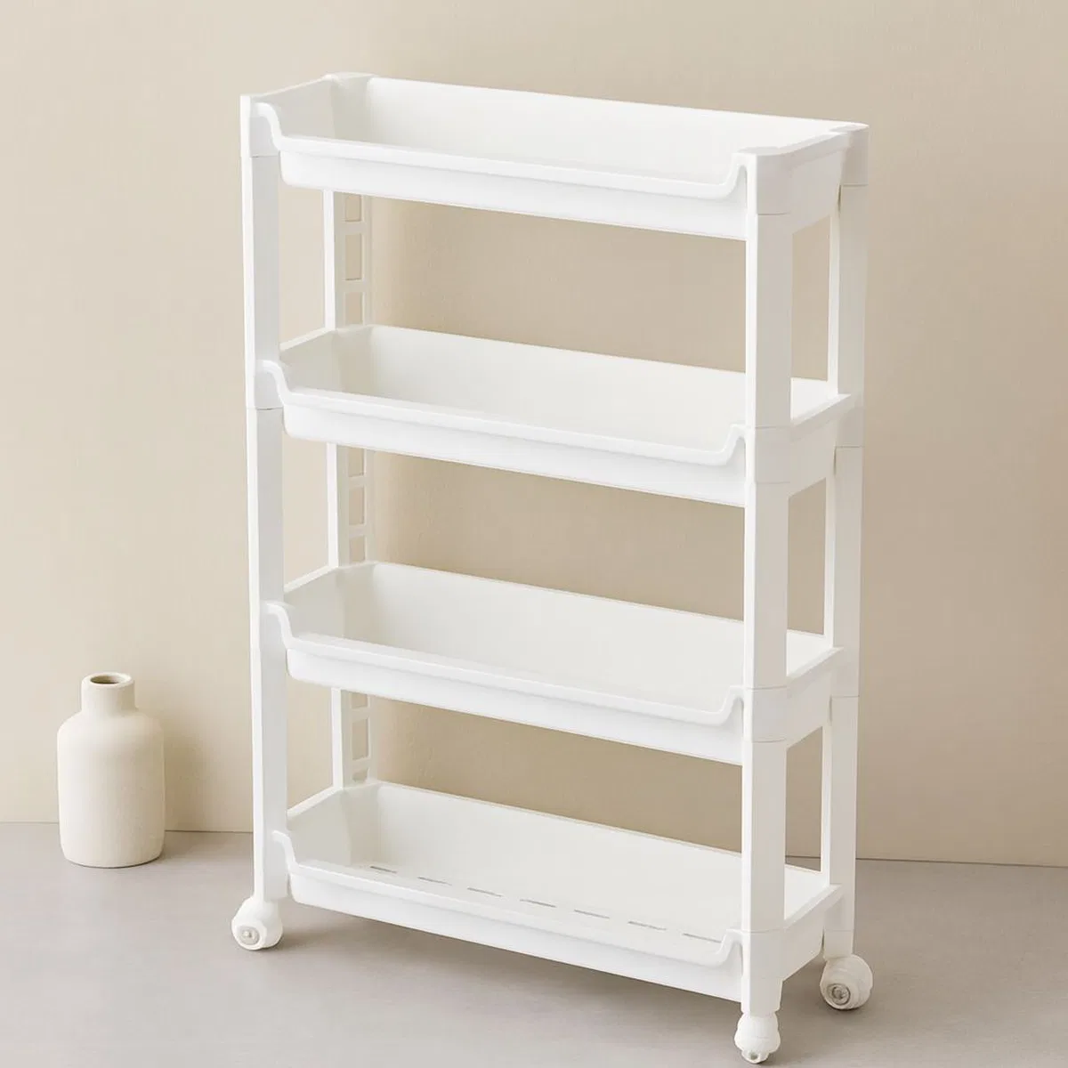 4 Katlı Tekerlekli Sepet Organizer Raf 465x145x670mm