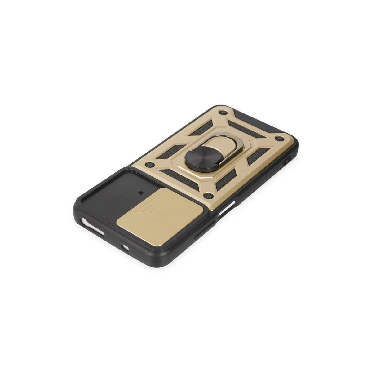 Xiaomi Poco M4 Pro 4g Kılıf Pars Lens Yüzüklü Silikon - Gold görsel 4