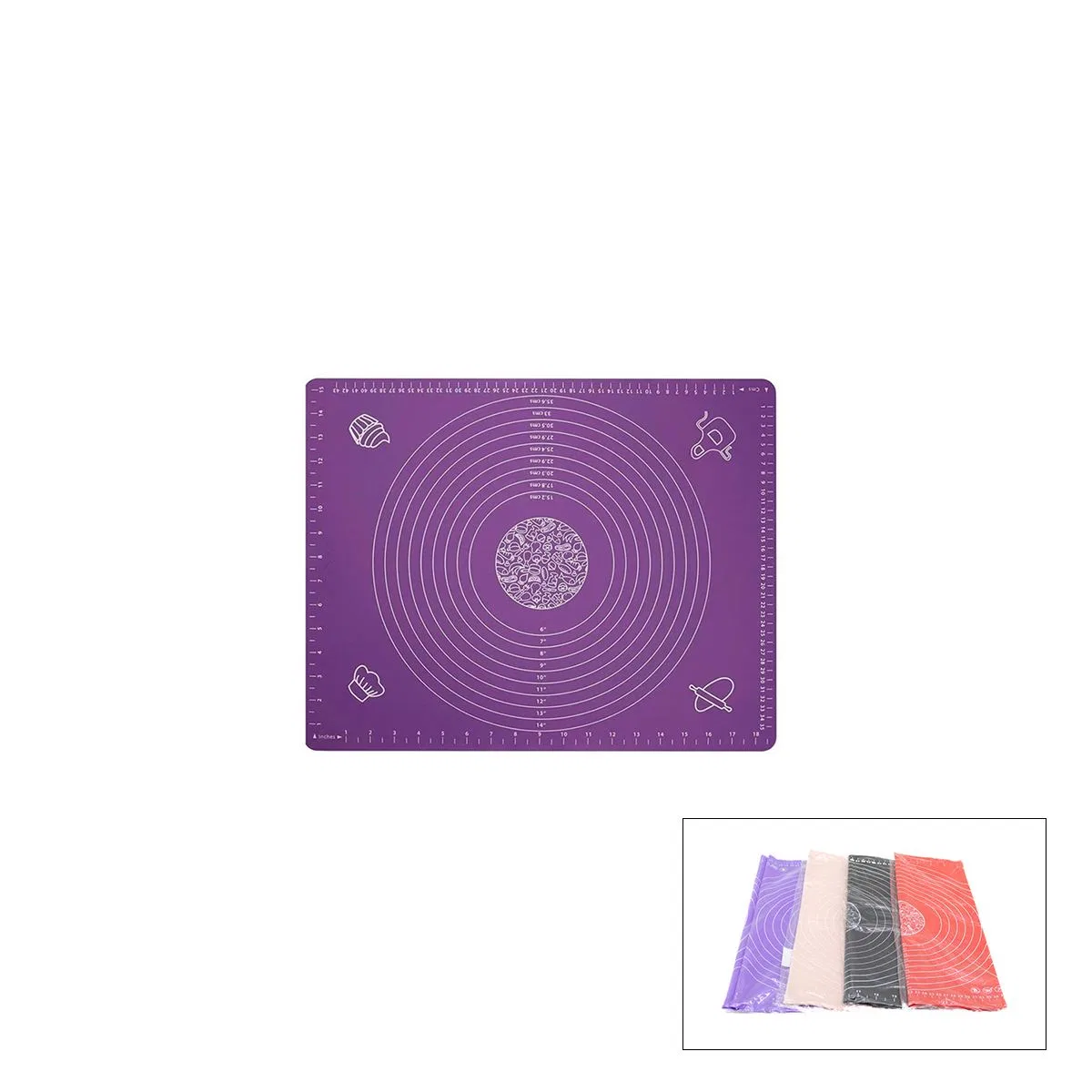 Silikon Hamur Matı 40x50 cm (Dikdörtgen, Ölçekli) görsel 2
