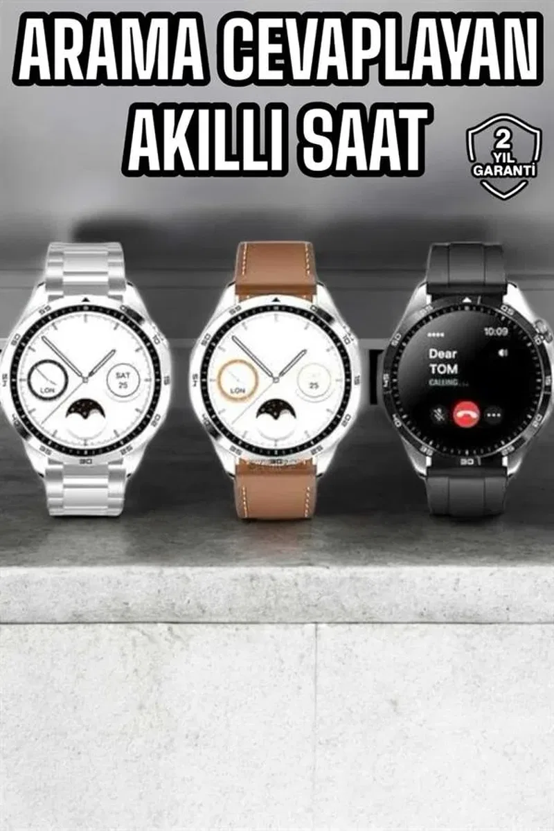 Akıllı Saat Titreşimli Amoled Ekran Uyku ve Sağlık Takibi Sesli Görüşme görsel 2