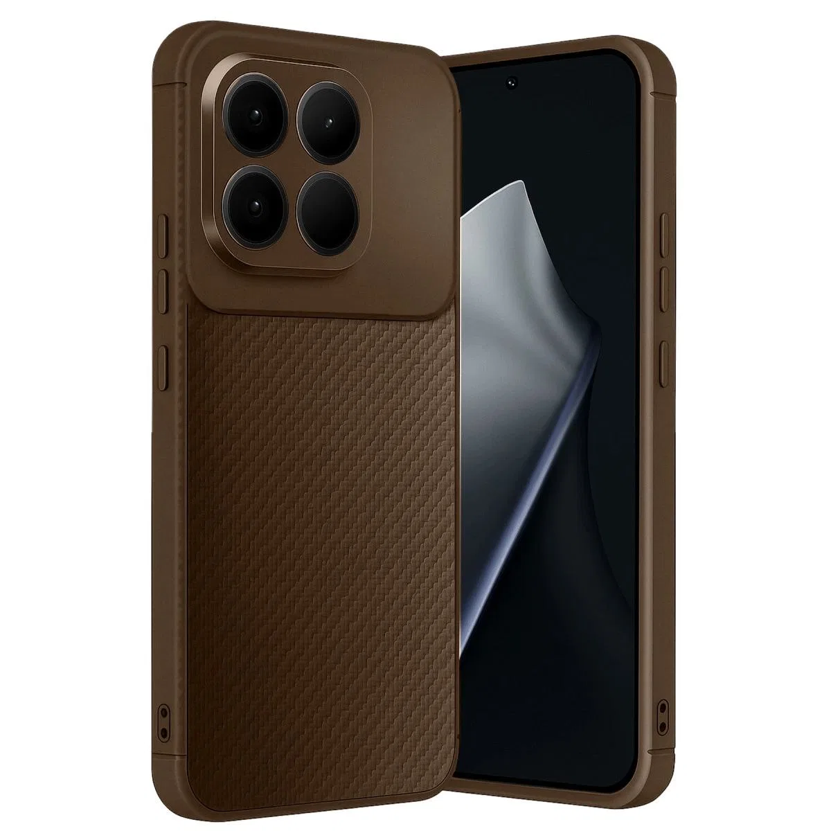 Xiaomi Mi 15t Auto Focus Karbon Kapak - Kahverengi