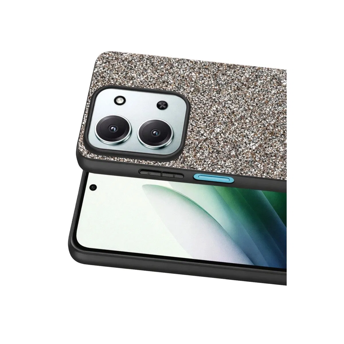 Onegif Xiaomi Redmi 15c 4g Bright Simli Kapak - Gümüş görsel 2