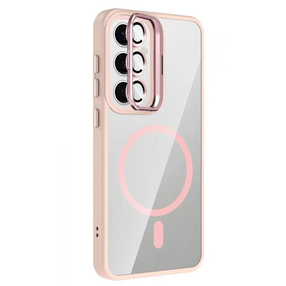 Joko Samsung Galaxy S24 Fe Remim Lensli Magsafe Standlı Kapak - Pembe görsel 3