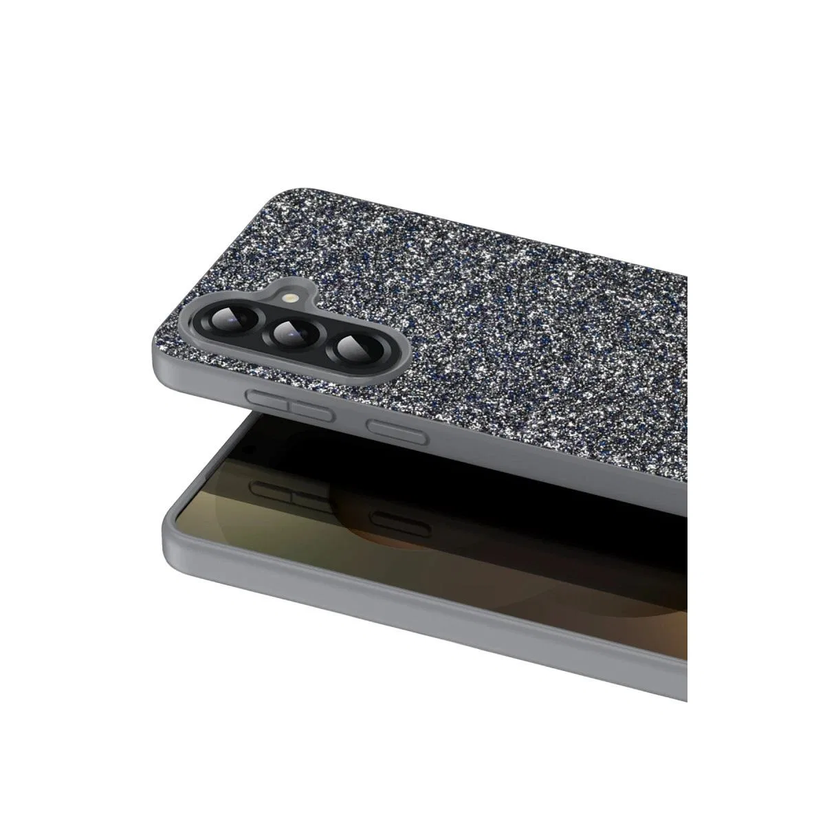 Onegif Samsung Galaxy A17 5g Bright Simli Kapak - Gümüş görsel 2