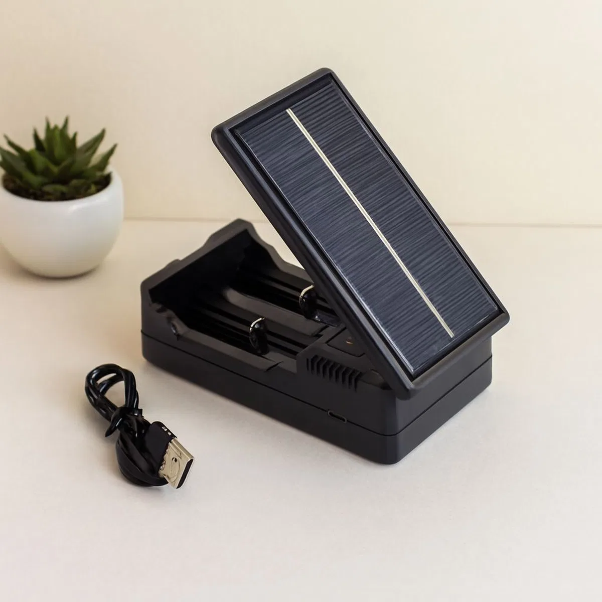 Li-ion Pil Şarj Aleti 1200mA (Güneş/Solar, 2'li)