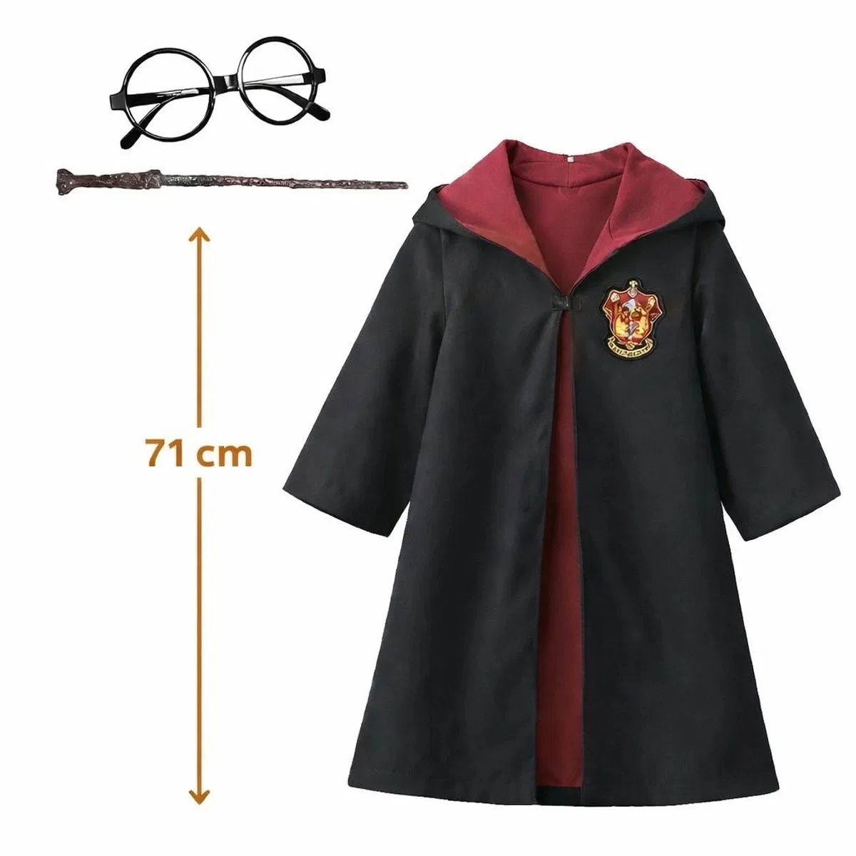 Harry Potter Bebek Kostüm Seti – Asa Gözlük Pelerin 71 Cm (2-4 Yaş) görsel 2