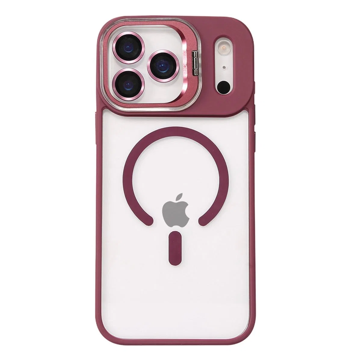 Joko Apple İphone 17 Pro Remim Lensli Magsafe Standlı Kapak - Bordo görsel 2