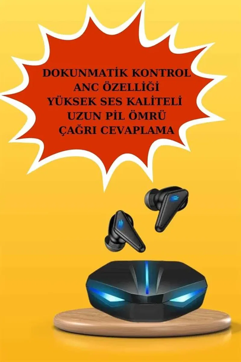 Kadınlar İçin Dokunmatik Ekran Akıllı Saat ve Gamer Kablosuz Bluetooth Kulaklık ANC Özelliği görsel 5