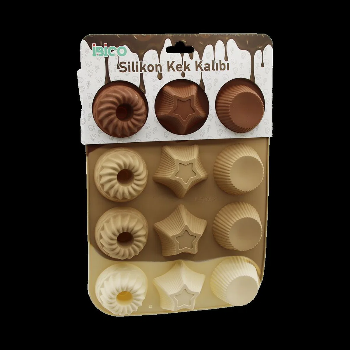 Silikon Muffin Kek Kalıbı Desenli görsel 2