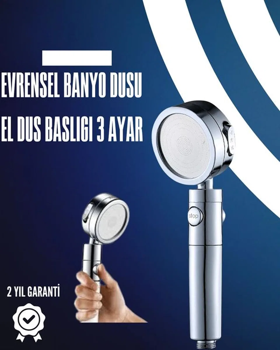 Dayanıklı Ve Ergonomik Tasarımlı Ayarlanabilir El Duş Başlığı