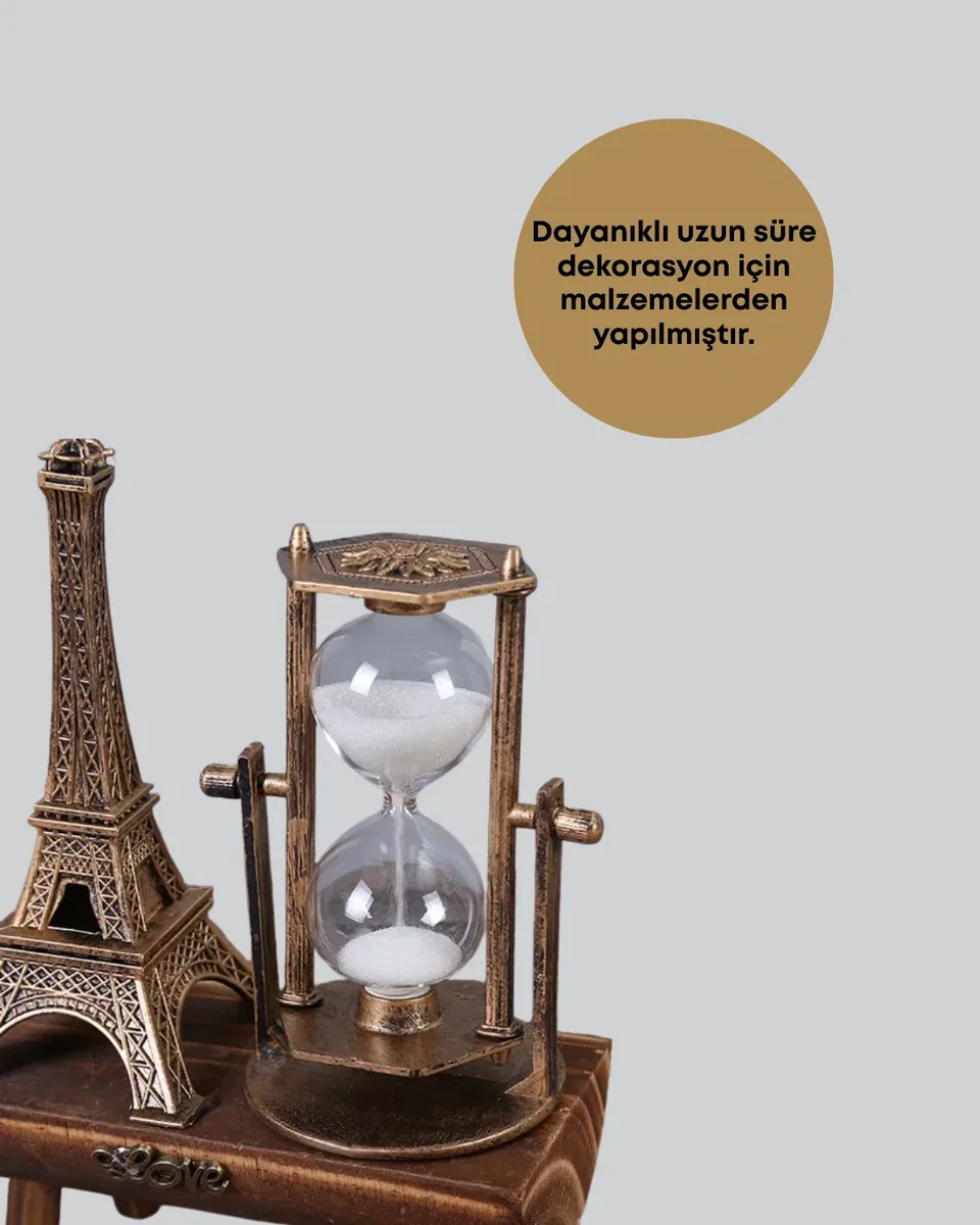 Ahşap Kum Saati – Vintage Tasarımlı Masa Dekoru görsel 4
