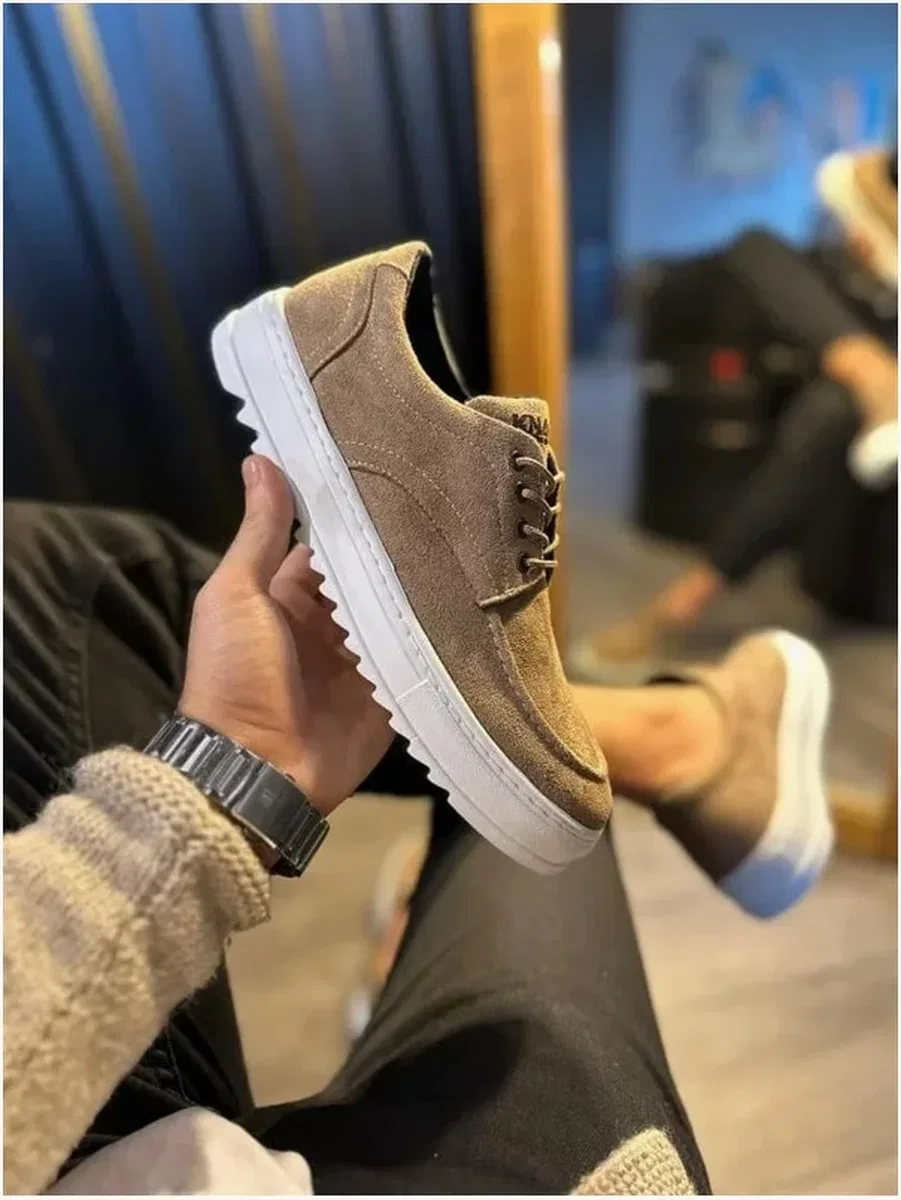 Erkek Ayakkabı Ayakkabı Bağcıklı Süet Klasik Casual Ofis Dengeli görsel 3