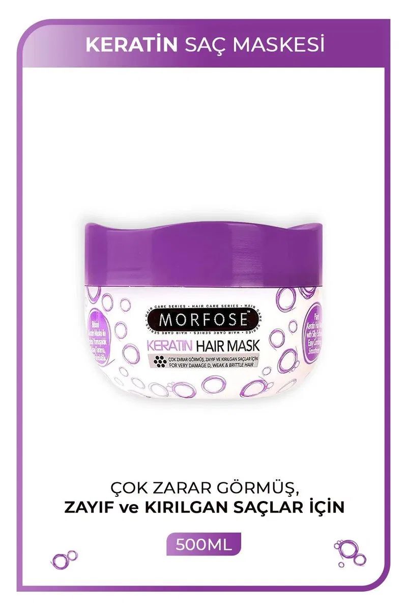 Keratin Saç Maskesi 500 ML - Yıpranmış Saçlar için - mrfs
