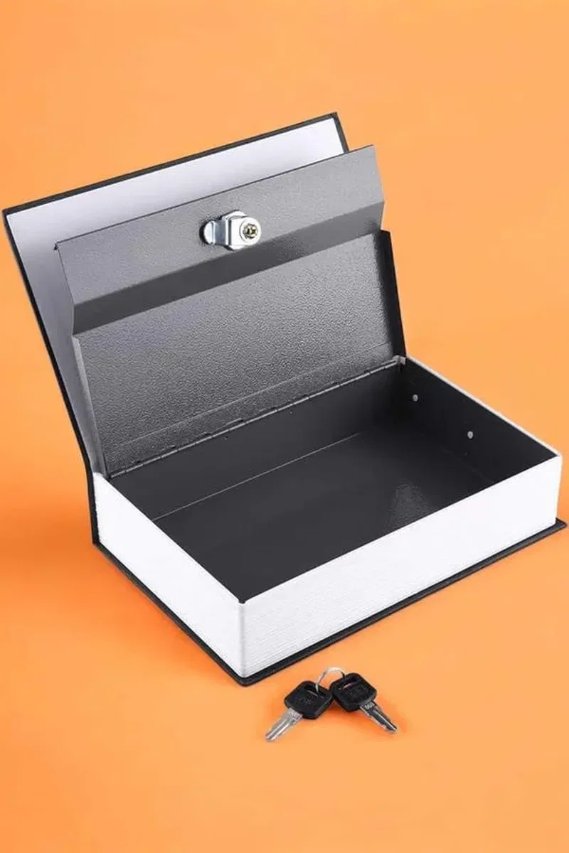 Gizli Kasa İngilizce Sözlüğü Kitap Görünümlü Anahtarlı Gizli Mini Çelik Kasa Kilitli görsel 4