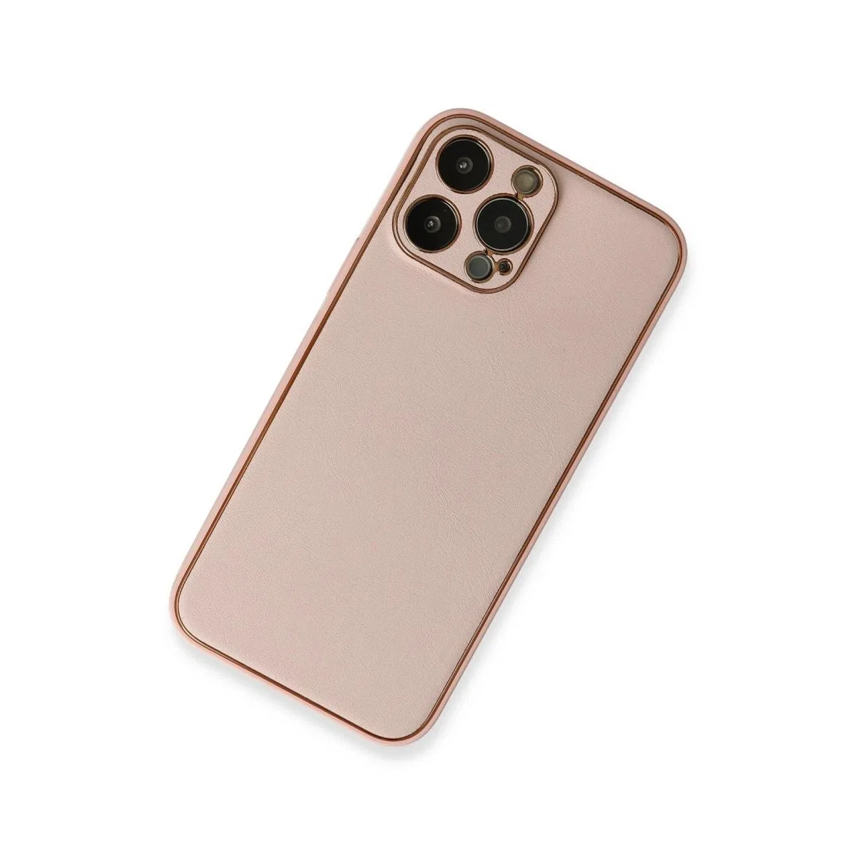 Apple İphone 13 Pro Kılıf Coco Deri Silikon Kapak - Pembe görsel 2