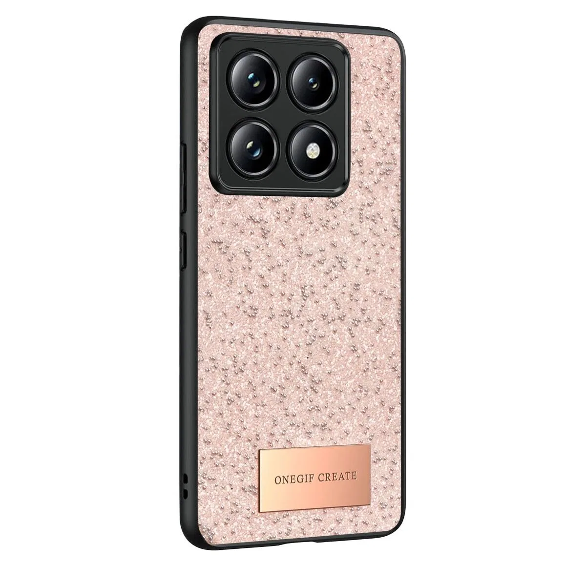Onegif Xiaomi Mi 14t Pro Bright Simli Kapak - Pembe görsel 2