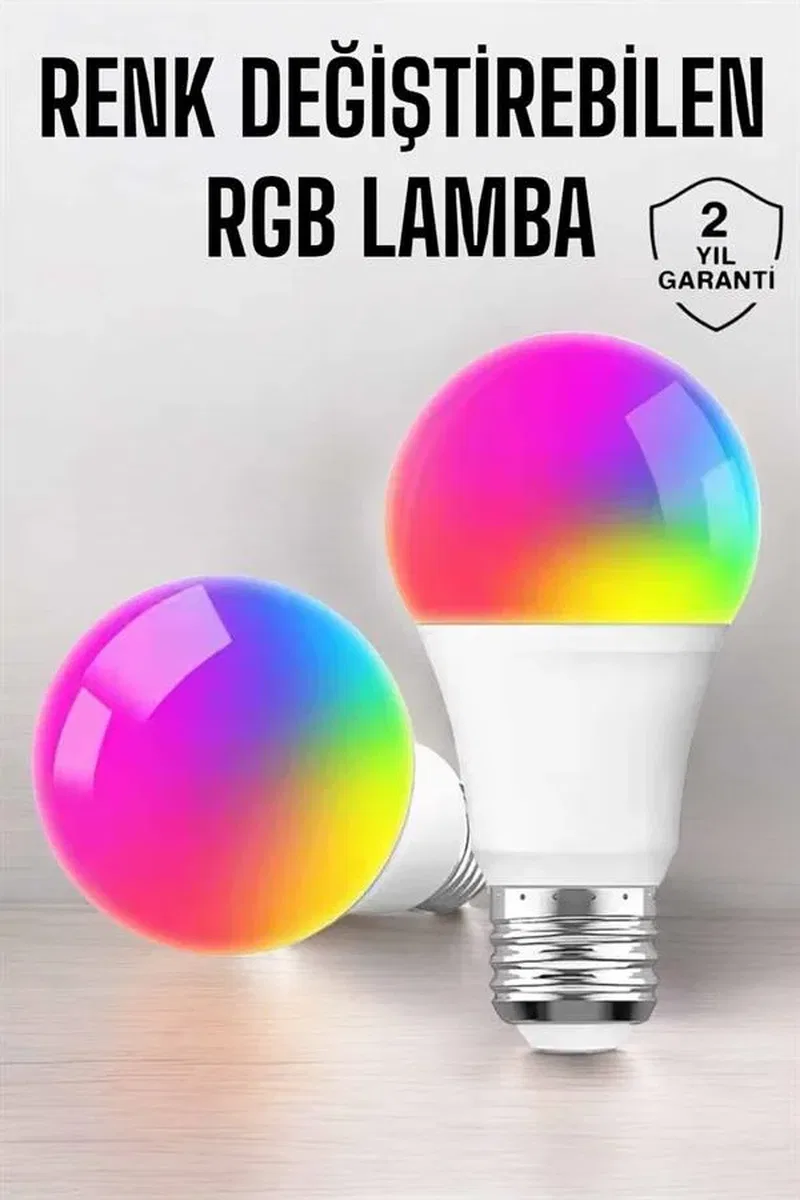 Renk Değiştirebilen RGB Işıklı Led Ampul A+Enerji 10 Watt Led Işık görsel 2