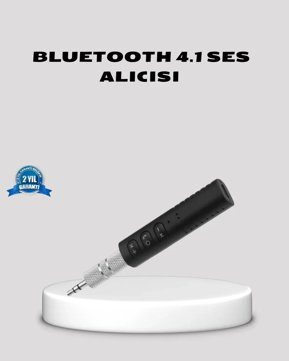 Bluetooth 4. 1 Müzik Alıcısı 3. 5mm Aux Girişli Mini Kablosuz Adaptör