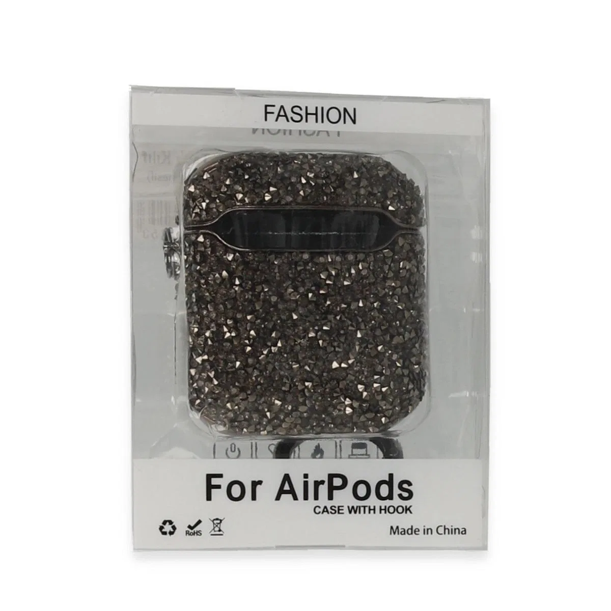 Apple Airpods 2 (2. nesil) Mira Taşlı Kılıf - Siyah görsel 3
