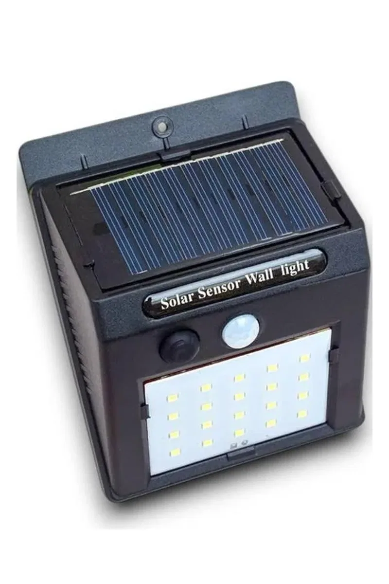 Solar Sensörlü Duvar Lambası Bahçe Lamba 20 Led Işık görsel 5
