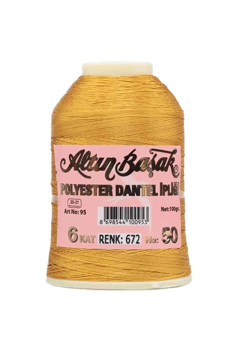 3 Adet Altınbaşak Oya ve Dantel İpi 20 gr - Royaleks - No: 672 - 604 - 770 görsel 3