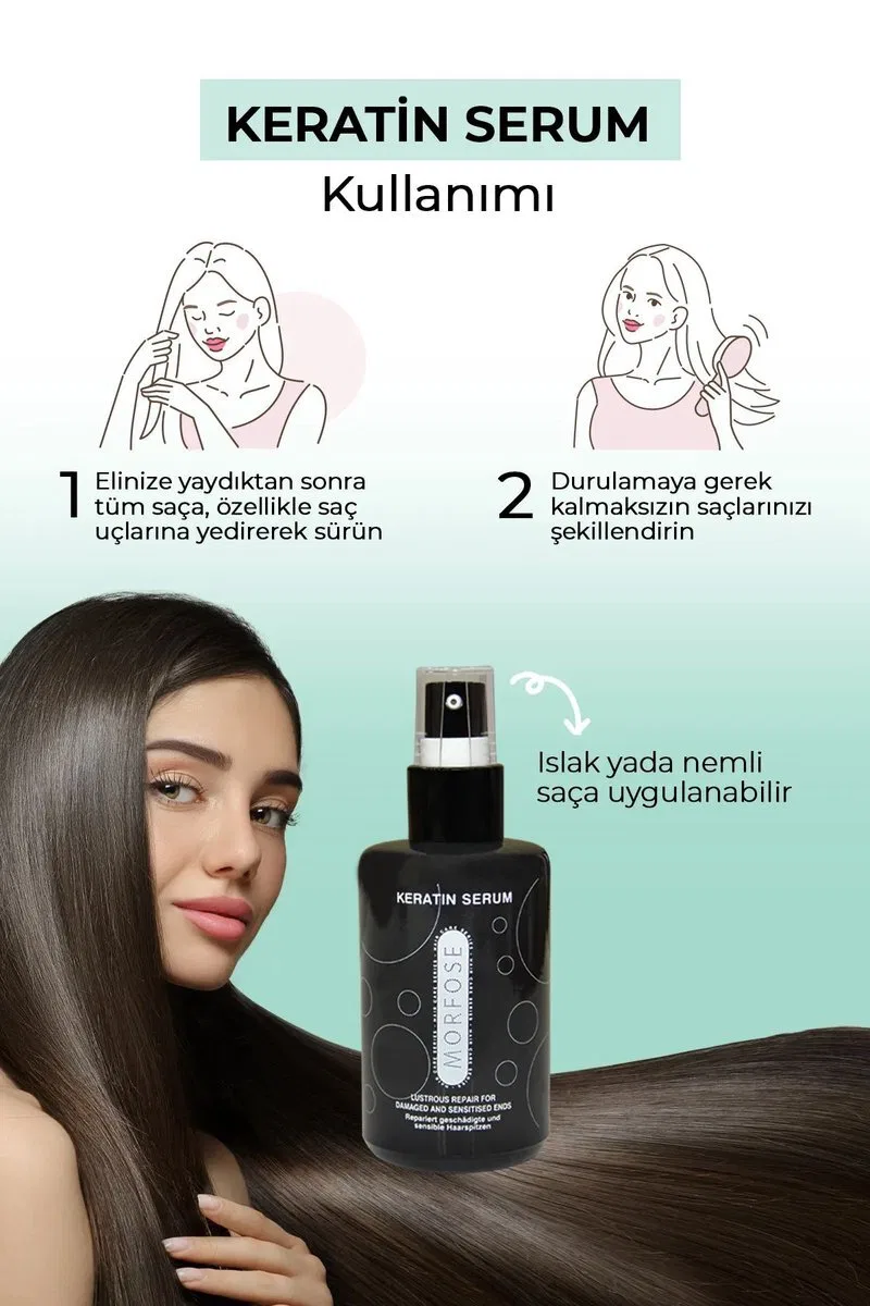 Keratin Saç Serumu 75 ML - Yıpranmış Saçlar için - mrfs görsel 3
