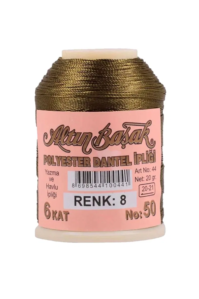 3 Adet Altınbaşak Oya ve Dantel İpi 20 gr - Royaleks - No: 008 görsel 3
