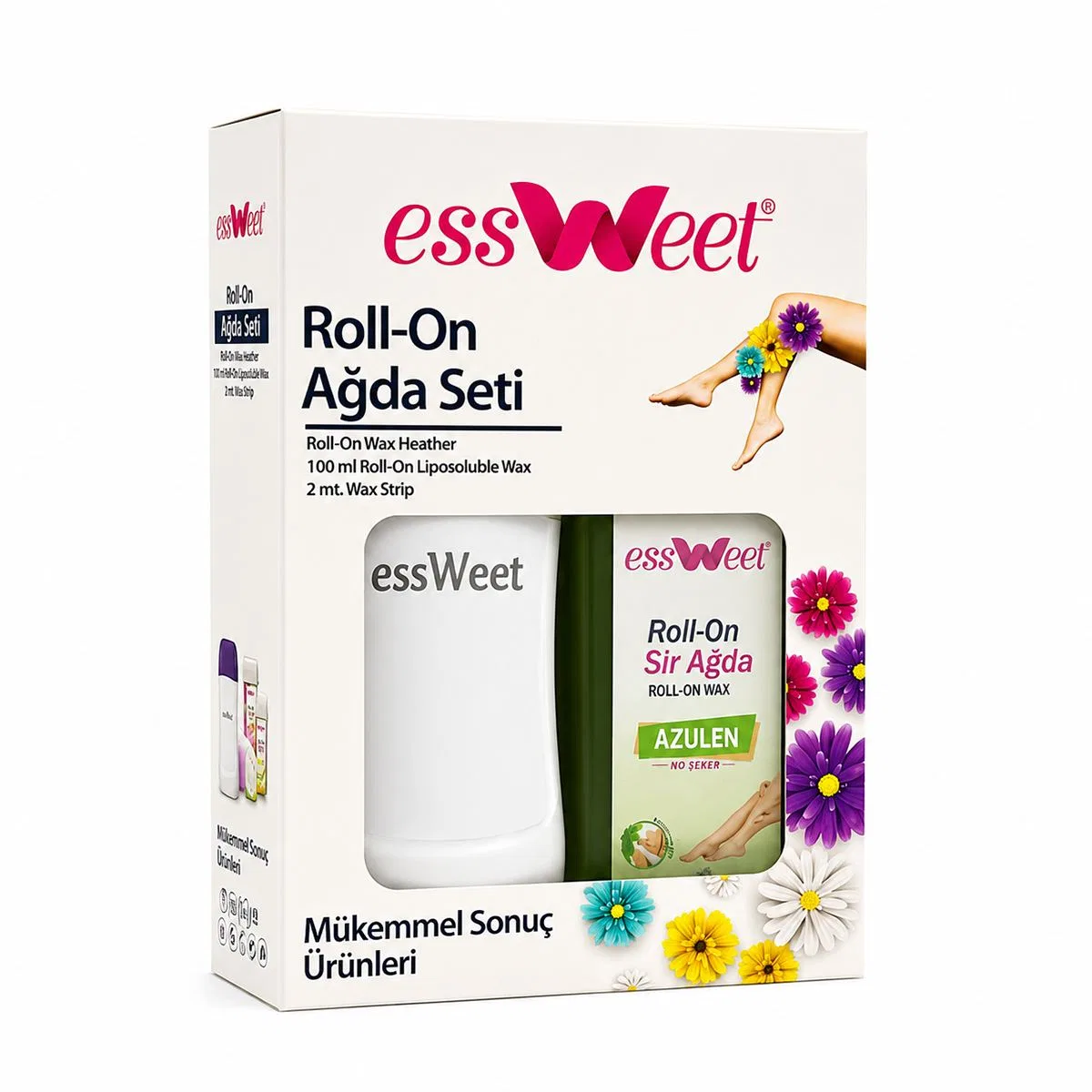 Isıtıcılı Roll-On Ağda Seti 100 ml + 2 m Ağda Bezi görsel 4