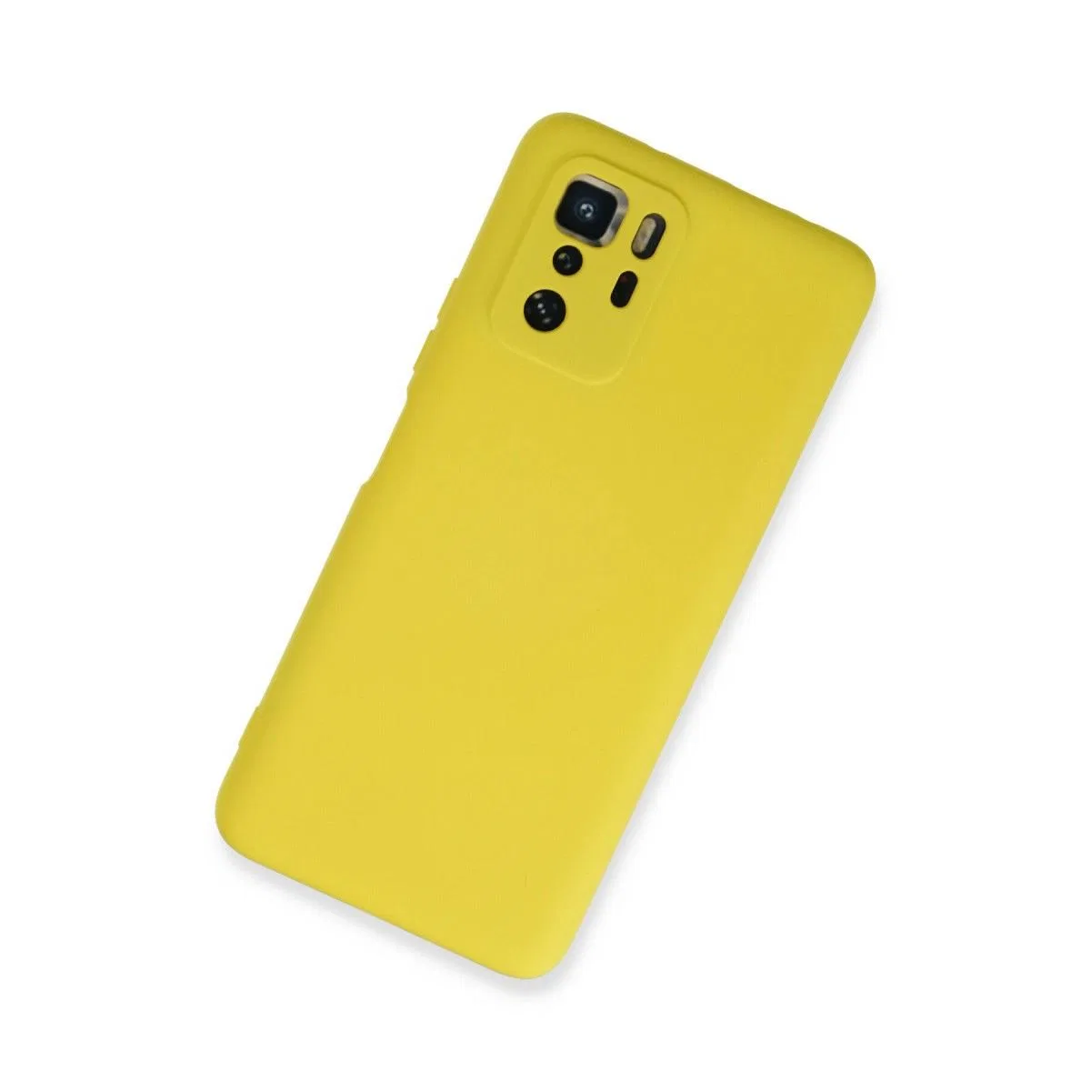 Xiaomi Poco X3 Gt Kılıf Nano İçi Kadife Silikon - Sarı görsel 2