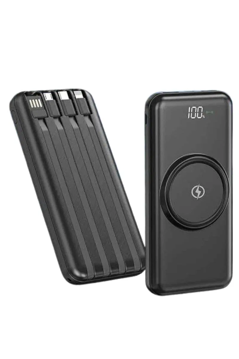 Kablosuz Çoklu Şarj Girişli 10. 000 Mah Kablolu Powerbank Taşınabilir görsel 3