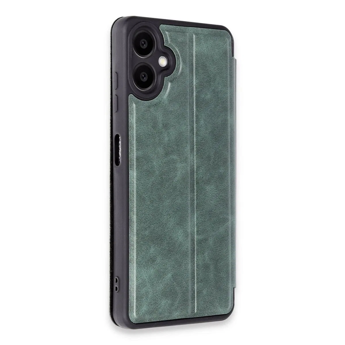 Samsung Galaxy A06 Kılıf Flip Cover - Koyu Yeşil görsel 2