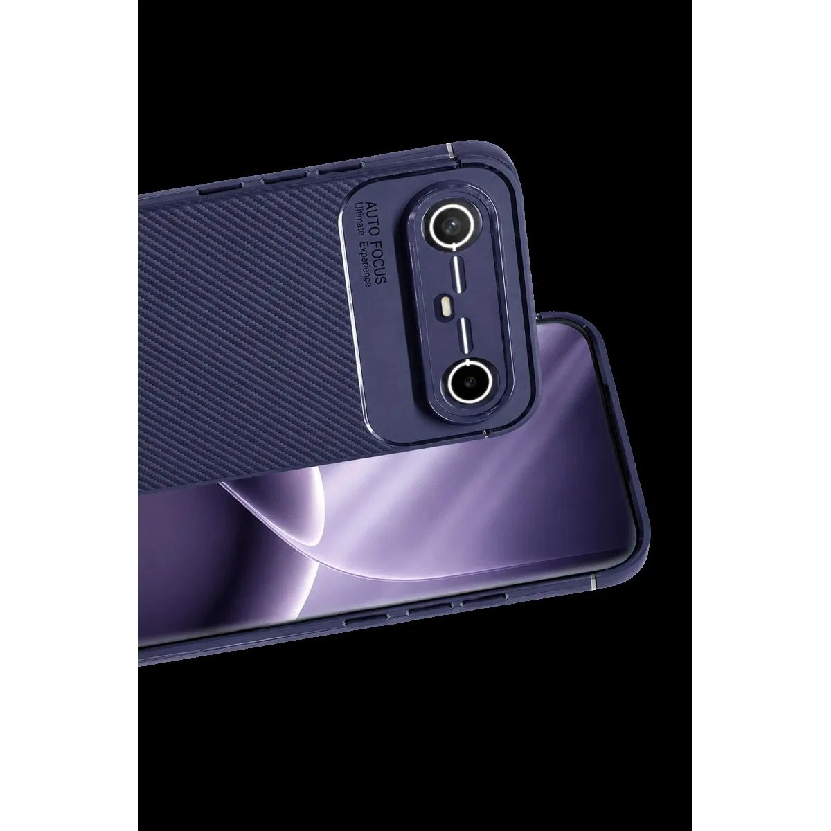 Tecno Spark Slim 5g Auto Focus Karbon Kapak - Lacivert görsel 2