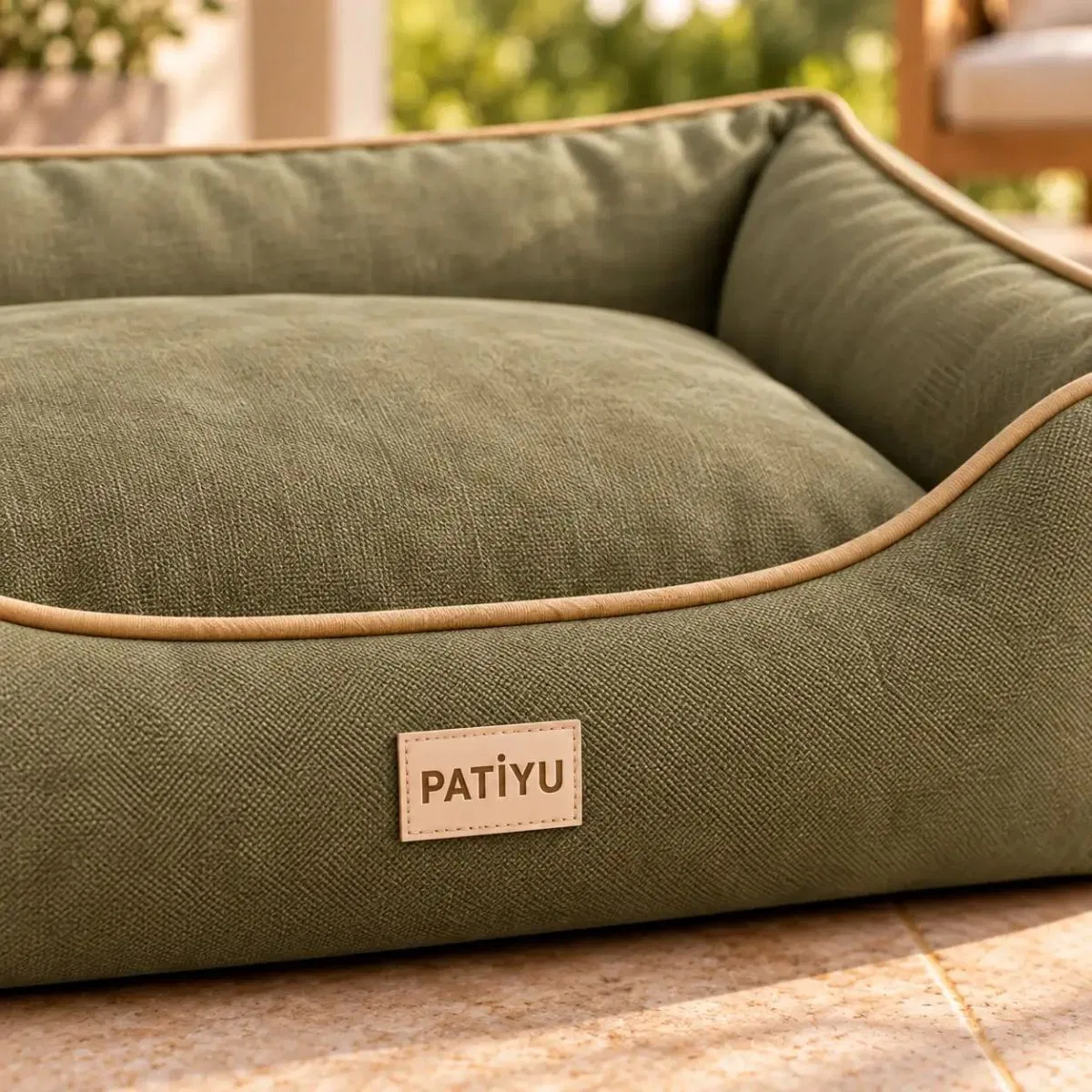 Kedi Köpek Yatağı Vera Premium Yatak - Haki / XLarge görsel 2