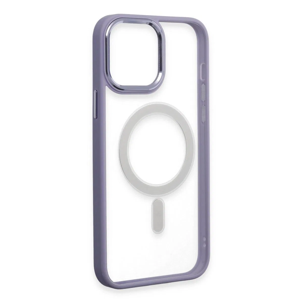 Apple İphone 15 Pro Kılıf Room Magneticsafe Silikon - Lila görsel 4
