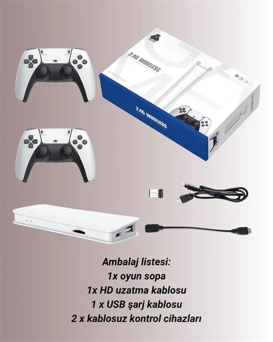HDMI Çıkışlı Çift Kablosuz Kollu Retro Game Stick – M15 görsel 5