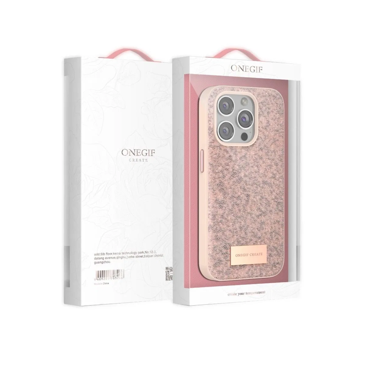 Onegif Apple İphone 15 Pro Max Bright Simli Kapak - Derin Mor görsel 5