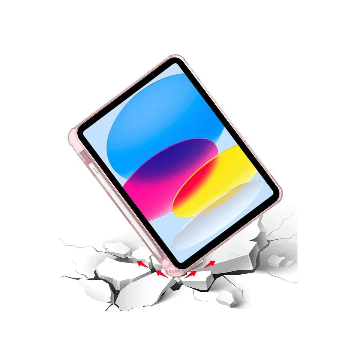 Apple İpad 2022 10. 9 (10. nesil) Kılıf Kalemlikli Mars Tablet Kılıfı - Rose Gold görsel 5