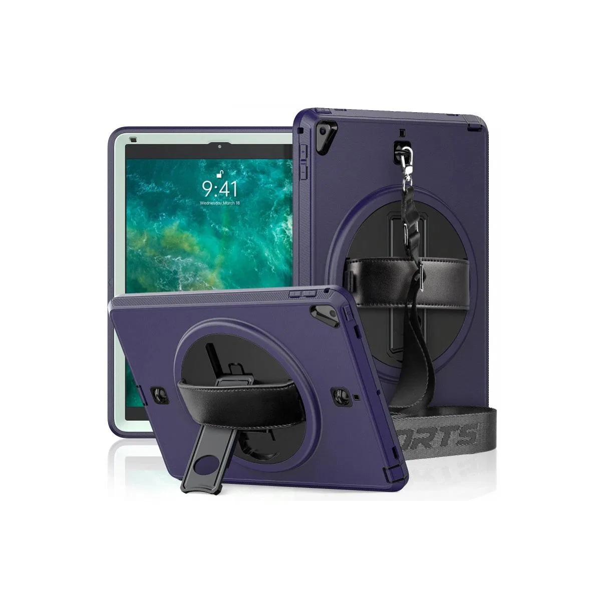 Apple İpad 5 Air 9. 7 Kılıf Strap-c Otterbox Tablet Kapak - Lacivert