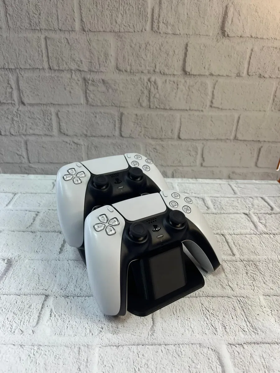 Dekoratif Siyah İkili Gamepad Standı 7x18 cm görsel 4